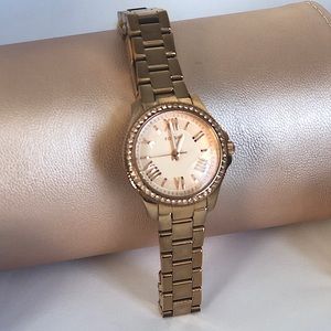 Fossil rose gold watch